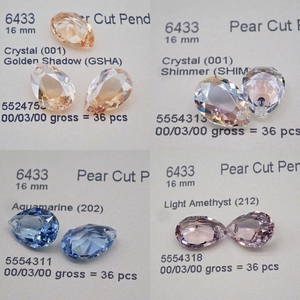 Per 6433 importate con ciondolo a forma di pera con elementi in cristallo per gioielli accessori strass 14 sfaccettature eleganti ad alta precisione - Product Image 3