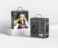 Headphone Gaming Stn-25 On-ear & Over-ear Model Telinga Kucing Nirkabel dengan Codec AAC untuk Latensi Rendah 5.2, Tahan Air IPX4