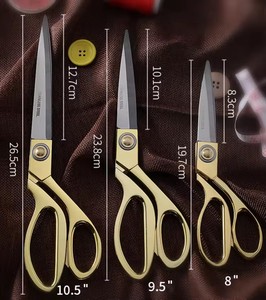 Ciseaux de tailleur dorés en acier inoxydable pour la couture, la broderie et la <span class=keywords><strong>d</strong></span>écoupe du cuir - Product Image 2