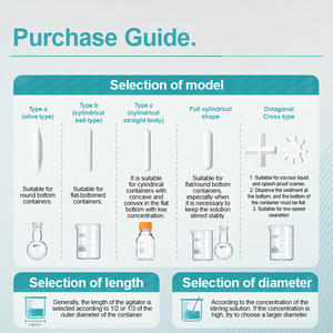 เครื่องกวนแม่เหล็ก PTFE แบบแท่งสปินเนอร์แม่เหล็กรูปทรงกระบอกกระบอก-B เครื่องผสมแมกนีตันแบบมีหลายขนาด - Product Image 5