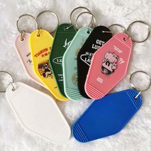 Design Custom Logo <b>Keychains</b> Vintage Hotel Room <b>Keychains</b> with UV Printing <b>Anime</b> and Cartoon Style Available in Various Colors - Product Image 4