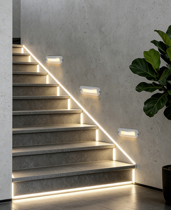 Overseas RU-120 Step Light 316 Stainless Steel Ip65 RGB Villa Hall Stair Villa Ambient Decor <b>Lamp</b> Low Moq Design Customization - Product Image 6