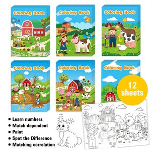 Libro <span class=keywords><strong>de</strong></span> <span class=keywords><strong>Dibujo</strong></span> y Pintura <span class=keywords><strong>con</strong></span> Temática <span class=keywords><strong>de</strong></span> <span class=keywords><strong>Granja</strong></span> <span class=keywords><strong>de</strong></span> <span class=keywords><strong>Animales</strong></span> <span class=keywords><strong>para</strong></span> Niños <span class=keywords><strong>de</strong></span> 4+ Años, Divertida Educación Temprana - Product Image 5