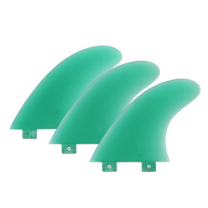 Accessoires de <span class=keywords><strong>surf</strong></span> Waterplay en gros, aileron de planche de <span class=keywords><strong>surf</strong></span> double thruster quad, <span class=keywords><strong>ailerons</strong></span> de <span class=keywords><strong>surf</strong></span> verts transparents en fibre de verre pour <span class=keywords><strong>FCS</strong></span> - Product Image 1