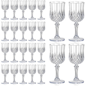 كؤوس زجاجية كريستالية عالية الجودة بتصميم عتيق للشرب والنبيذ، مناسبة للاستقبالات - Product Image 5