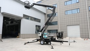 Plateforme élévatrice télescopique remorquable pour travaux en hauteur, vente chaude, 12-24 m, extérieur - Product Image 6