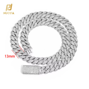 Collier chaîne cubaine NUOYA à 3 rangs, plaqué or 18 carats, bijoux hip-hop personnalisés avec zircon pour homme et femme, idéal pour les fêtes - Product Image 6