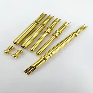 2.5mm crown spring socket pin brass gold-plated connector terminal terminal welding wire copper needle waterproof test needle