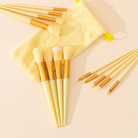 Ensemble de pinceaux de maquillage Offre Spéciale 13 pièces pinceau fard à paupières à poils doux pinceau de beauté de voyage portable avec sac à cordon
