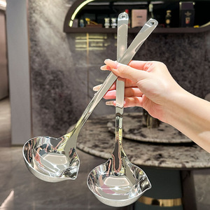 Cuchara para filtrar aceite de acero inoxidable 316, utensilio de cocina con mango largo y grueso para separar sopa, para uso doméstico en ollas calientes - Product Image 2