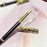 Stylo de calligraphie noir doré de qualité supérieure 139, souvenir de mariage, stylo de signature exécutif, adapté aux cadeaux de remise de diplôme et de fête