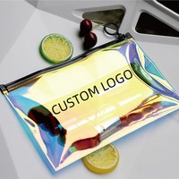 Offre Spéciale holographique pochette sacs pour emballage bijoux paillettes irisé fermeture éclair sac en plastique petite fermeture éclair Bolsa PVC Joyeria