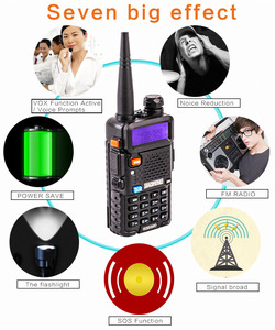 Nhà Máy ban đầu CE FCC Baofeng Radio UV5R UV-5R băng tần kép VHF UHF ham đài phát thanh khẩn cấp thiết bị liên lạc dành cho người lớn Walkie Talkie - Product Image 5