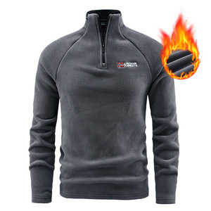 Sweat-shirt polaire à col montant style norvégien pour homme, brodé, chaud, pull décontracté nordique, best-seller automne-hiver - Product Image 3