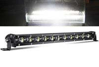 Barre lumineuse LED à lentille 6D de 14 pouces, faisceau spot, barre lumineuse de travail pour calandre de voiture, phare antibrouillard pour tout-terrain 4x4 4WD ATV, accessoires de remorque