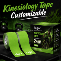 Cinta de Kinesiología de 5 cm x 5 m, Cinta Deportiva Elástica de Algodón, Tamaño Personalizado Disponible, Fabricante OEM, Venta al por Mayor