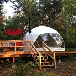 Custom Serre Outdoor Huis Dome Star View Transparant Huis Hotel Glamping Dome Huis 6M 8M 5M