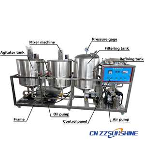 อุปกรณ์การกลั่นน้ำมันที่กินได้ขนาดเล็กถั่วลิสงเรพซีดถั่วเหลืองวอลนัทสายการผลิตการกลั่นน้ำมันดอกทานตะวัน - Product Image 3