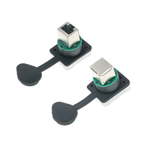 RJ45 nữ ổ cắm, 90 ° 180 ° kết nối không thấm nước lá chắn RJ45 Mạng kết nối, 8P8C phẳng Bảng điều chỉnh gắn kết khung gầm ổ cắm - Product Image 2