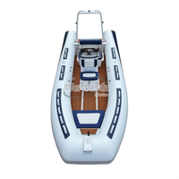 Canot rigide gonflable de 4.8m 16ft Deep V Hypalon Tube coque en aluminium bateau à côtes gonflables pour le plaisir