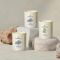 Bougie parfumée de luxe exclusive en verre, cire de soja, Noël, vente en gros, bougies parfumées, décoration d'intérieur avec boîte cadeau