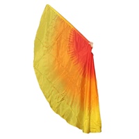 Drapeaux en soie Nayaking Ailes d'Ange avec tiges, bannière circulaire en soie translucide peinte à la main, légère et fluide comme des plumes
