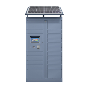 Headleader năng lượng mặt trời bưu kiện Locker pin Powered ngoài trời điện tử Locker mà không cần cung cấp điện năng lượng mặt trời bảng điều khiển sạc thông minh Locker - Product Image 4