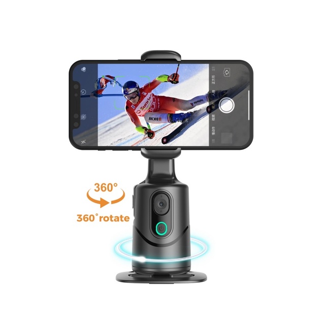 Q12 360 Rotation Auto AI Focus Face Tracking Follow Mobile Phone Stabilizers Magnetic Holder Gimbal Stabilizer for iPhone 15 16