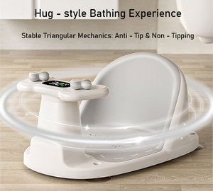 Chaise de bain pliante portable pour enfants <span class=keywords><strong>avec</strong></span> thermomètre Support de <span class=keywords><strong>baignoire</strong></span> stable anti-dérapant Siège de bain pour bébé nouveau-né - Product Image 4