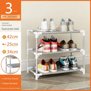 Modern Multi-Layer <strong>Shoe</strong> Rack Dust-Proof <strong>Small</strong> Household <strong>Storage</strong> with Door Simple Design for Bedroom - Product Image 4
