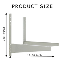 Support mural triangulaire pour unité extérieure de climatiseur mini-split, en acier galvanisé robuste 2,0 mm, pour pompe à chaleur HVAC.