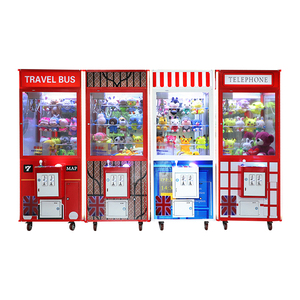 Les autocollants en bois de Style cabine téléphonique de Style britannique peuvent être personnalisés Machine de grue à griffes Machine de cadeau de poupée de capture à pièces - Product Image 5