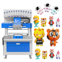 Machine de distribution automatique de PVC 12 couleurs, machine à étiquettes en silicone pour la fabrication de figurines de dessins animés 2D et 3D, porte-clés