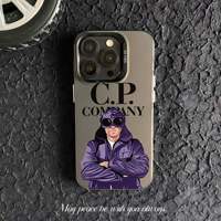 Coque de téléphone portable antichoc avec bandoulière CP Company, motif foulard homme IMD, pour iPhone 17 16 15 14 Pro Max
