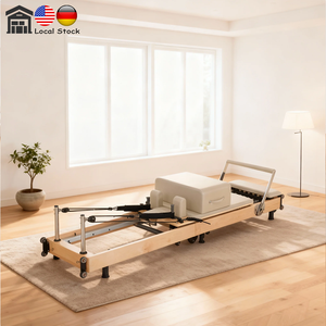 Houten Pilates Reformer, verstelbaar, opvouwbaar, professionele kwaliteit, voor thuis, studio, sportschool, groothandel, op maat gemaakte bestellingen - Product Image 1