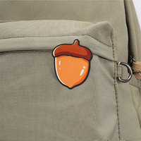 Épinglette décorative en émail en forme de gland et de cône de pin, badge métallique pour sac à dos, veste, sac, accessoire de mode quotidien, ornement