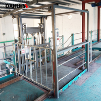 Plateforme élévatrice de marchandises certifiée CE, hydraulique, à quatre colonnes, 5 tonnes, en acier au carbone, télécommandée, 3-5m/min, sur mesure