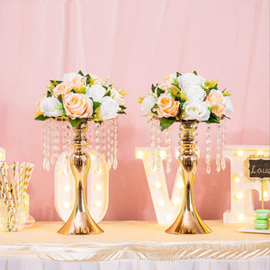 Geometric Tall Metal Stand Gold Wedding Decoration Luxury Wedding Centerpieces Decor Column Table Party Use <strong>Flower</strong> <strong>Vases</strong> - Product Image 4