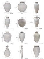 Grand vase de sol vintage en argile/fer pour décoration de jardin extérieur, pot de fleurs texturé antique pour centre de table de mariage ou de maison