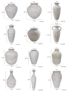 Grand <span class=keywords><strong>vase</strong></span> de sol vintage en argile/fer <span class=keywords><strong>pour</strong></span> décoration de jardin extérieur, pot de fleurs texturé antique <span class=keywords><strong>pour</strong></span> centre de table de mariage ou de maison - Product Image 6