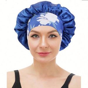 Bandeaux et bonnets de luxe en satin à motifs floraux – Bonnets doux et ajustables multifonctions pour femmes, idéaux pour le sport et les voyages - Product Image 1