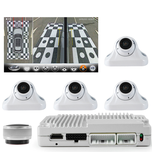 Car Van Sony 307 3d Pro Bird View System With White Color Camera