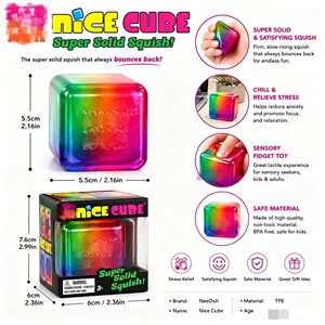 Juguete Antiestrés de Bloques Coloridos de Rebote Lento, Nuevo Juguete Antiestrés de Bloques para Apretar, Regalo Navideño - Product Image 5