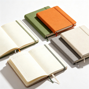 Cuaderno Personalizado Espiral A5 con Impresión, Cubierta de Lino, Diario B5 con Páginas de Cuadrícula de Puntos, Esquinas Redondeadas y Banda Elástica - Product Image 1