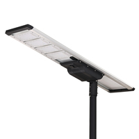 Système d'éclairage solaire commercial 200W, LED haute luminosité, indice de protection IP66, garantie 3 ans, télécommande, poteau en alliage d'aluminium