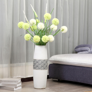 Vase de sol en verre blanc de style moderne européen de 50cm décor à la maison salon chambre meuble TV conception Simple fleurs séchées Art <span class=keywords><strong>déco</strong></span> - Product Image 3