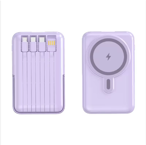 10000mAh Magnetic Mini Power Bank Wireless Fast Charging PD 15W Wireless Battery Pack Type-C Input Interface <strong>iPhone</strong> Cable <strong>Stand</strong> - Product Image 3