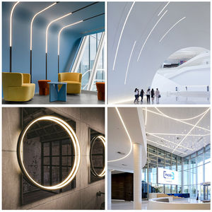 Perfil de Aluminio LED de 20*20 mm, Perfil de Aluminio Flexible para Tira de Luz Rígida, Canal de Luz Curvo de PVC, Perfiles de 78*78 mm - Product Image 5