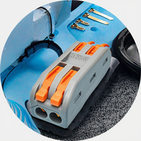 Connecteur DIN à montage sur rail, 250V, 2 pôles, 11-20 AWG, connexion par enfichage, contact en cuivre, 32A, couvercle transparent, entretien facile