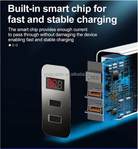 Nuevo Cargador Rápido para Teléfono con Pantalla Digital y Doble USB QC 3.0, 5V3A, Compatible con UE, EE. UU. y Reino Unido - Product Image 3